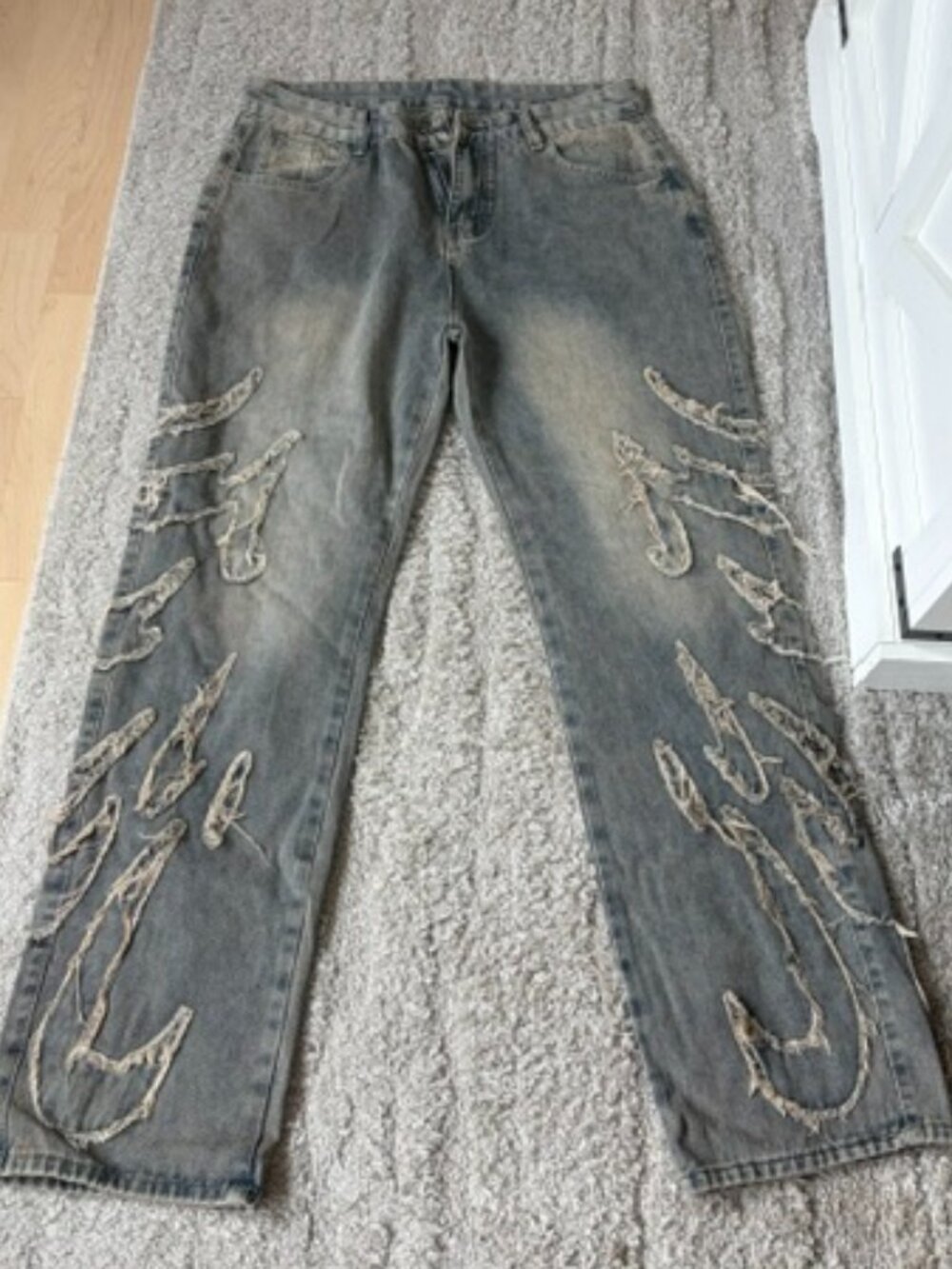 Reaven NYC Distressed Jeans – Light Wash (XL)